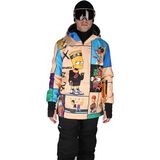 Snowsea SS7934 Simpsonlar Erkek Snowboard ve Kayak Montu - Bej - XL