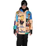Snowsea SS7934 Simpsonlar Erkek Snowboard ve Kayak Montu - Bej