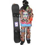 Snowsea SS7936 Kadın Snowboard Mont & Pantolon Takımı, Kayak Montu - 11 - 12 Yaş - Kırmızı
