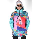 Snowsea SS7957 Face In Hand Kadın Snowboard ve Kayak Montu - L - Mavi