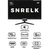 Snrelk 19'' Sesli (Dahili Hoparlör) Geniş Ekran (Hdmı-Vga) LED Monitör - Siyah