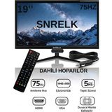 SNRELK 49 EKRAN 12V-220V UYUMLU KARAVAN TEKNE YAT UYUMLU ÇAKMAKLIK GİRİŞLİ VGA- HDMI PRO LED TV MONİTÖR - 75 Hz - 19 inç