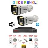 Snrelk Hama Gece Renkli 320Gb Full Hd Warm Ledli Güvenlik Kamerası Set