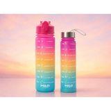 Sns Ticaret 3'lü Motivasyonel Matara Seti (2l - 900ML - 500ML) - Tritan Pipetli Sporcu Su Şişesi Bpa Free - 2'li 900-500 ml - Karışık-Çok Renkli