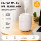 Sns Ticaret Araç Içi Mini Hava Nemlendirici Ultrasonik Buhar Makinesi USB Şarjlı Sessiz Çalışma - Beyaz