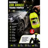 SNSTİCARET 2 Litre Basınçlı Yıkama Pompası El Tipi Basınçlı İlaçlama Spreyi - Araç Yıkama, Cam Temizleme, Bahçe Sulama ve Çok Amaçlı Basınçlı Su Pompası