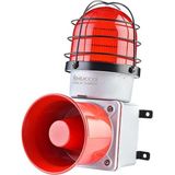 SNT-E12522-D E125 Serisi Endüstriyel Işıklı Ikaz Sireni 85-260V Ac/dc - Kırmızı