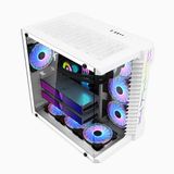 SNT Luobin III War Machine Midi Tower Atx Akvaryum 7x Argb Fan Uzaktan Kumanda Kontroller Beyaz Gaming Kasa (Power Yok)