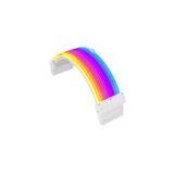 SNT Slv-24P-W Sleeved 24 Pin Anakart Güç Uzatma Kablosu Beyaz ARGB