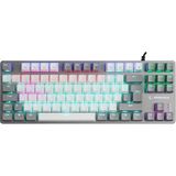Snug K14 Beyaz/gri Blue Swıtch Rainbow Tkl Mekanik Gaming Oyuncu Klavye