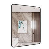 SNUGACE Banyo Aynası - Metal Çerçeveli, 51x71 cm, Siyah