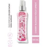 So…? Cherry Blossom Vücut Spreyi 100 ml Vegan ve Geri Dönüştürülebilir Cam Şişe ile Kalıcı Koku