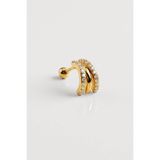 So CHIC... Luna 18 Ayar Sarı Altın Kaplama Gümüş Tragus-Helix Piercing