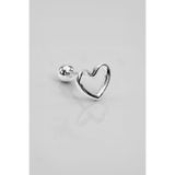 So CHIC... Minimal Kalp 18 Ayar Beyaz Altın Kaplama Gümüş Tragus-Helix Piercing