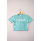 so cool Kadın Crop T-shirt Everyone Loves A Turkish Girl Baskılı Mint Yeşil Tişört