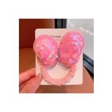 So Much Accesories Pullu Fiyonk Pembe Lastik Toka