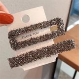 So Much Accesories SO-MUCH Kadın Yeni Sezon Lüx Doğal Taş 2'Lİ Kart Yan Pens Çıtçıt Toka Gri-8