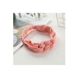 So Much Accesories So-much Kadın Yeni Tasarım Örgü Kumaş Saç Bandı Pembe (ARKASI LASTİK)-7