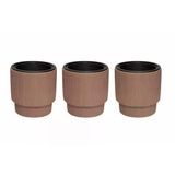 So-Vgs2 3 Adet Vega Plastik Modern Saksı Takımı İç Kovalı 20 Lt No:2 Mocha