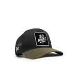 So What Logolu Cordura Haki-Siyah Trucker Şapka