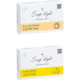 Soap Light Natural Ikili Sabun Paketi - Keçi Sütü Sabunu limon sabunu - Keçi Sütü - Limon