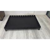 soba Altlığı 50*90 cm yüksek ısıya dayanıklı siyah mat ısıya dayanıklı boya yerden yüksekliği 13 cm dir - Soba tablası çelik saçdan imal edilmiştir