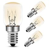 Soba Ampulleri 25 W Ampul Küçük Vidalı E14 Taban Pigme Lambaları 300°C Komyan Mikrodalga/Fırın/Tuz Lambası Ampulleri, 4'lü Paket