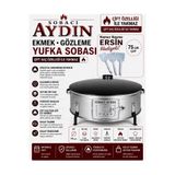 SOBACI AYDIN 75 cm Ekmek Yufka Gözleme Bazlama Sobası Cift Saclı Soba Olarak Kullanım Ters Cevirip Et Kavurma