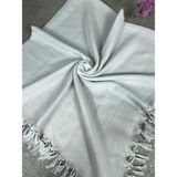 Sobe Hediyelik Siyah Yazma Eşarp – Püskül Kenarlı, Pamuklu Kumaş - Beyaz - 100 x 100 cm