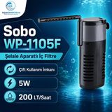 Sobo WP-1105F Şelale Aparatlı Iç Filtre - Çift Kullanım Imkanı - 5W 200 Lt/saat