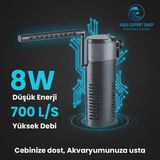 Sobo WP-1108F Akvaryum Iç Şelale Filtre 8W 700L/S