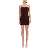 SOCIETA Askılı Mini Elbise 93124 Bordo 42