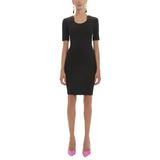 SOCIETA Beli Dikişli Dar Kesim Mini Elbise 91443 Siyah 40