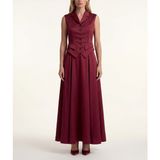 Societa Bordo Beli lastikli pili detaylı uzun etek 81356 - 01-Bordo - XL