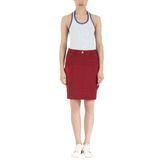 SOCIETA Ipek Kumaş Mixli Dar Kesim Etek 80552 Bordo 38