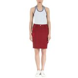 SOCIETA Ipek Kumaş Mixli Dar Kesim Etek 80552 Bordo 48