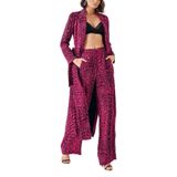 SOCIETA Leopard-Mor Uzun ceketli pantolon takım 12335 Leopard-Mor S