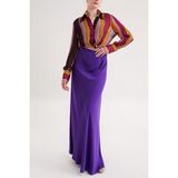 Societa Mor Beli Lastikli Uzun Saten Etek 81331 - XL