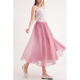 Societa Pembe Beli Lastikli Organze Etek 81205 - 00406 Pembe