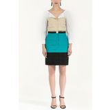SOCIETA Renkli Poplin Mini Elbise 90653 Su Yeşili 38
