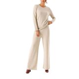 SOCIETA Taş Triko pantolon ve kazak suit 28859 Taş S