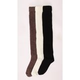 SOCKS Slouch 3 Çift Kadın Tozluk Dizüstü Dizaltı Kışlık Yünlü Kalın Yumuşak Çizme Bot Çorap Çok Renkli 36-40