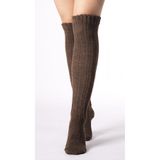 SOCKS Slouch Kadın Tozluk Dizüstü Dizaltı Kışlık Yünlü Kalın Yumuşak Çizme Bot Çorap Kahverengi 36-40