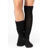 SOCKS Slouch Kadın Tozluk Dizüstü Dizaltı Kışlık Yünlü Kalın Yumuşak Çizme Bot Çorap Siyah 36-40