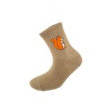 Socks Tunnel Hayvan Desenli Kolaj Renkli Çorap (Standart, kahverengi)