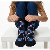 Socksbull Trend Kawaii Karakter Desenli Pamuklu Kadın-Genç Kız-Çocuk Kolej Çorabı - Siyah