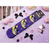 Socksbull Y2K Kawaii Karaktertemalı Pamuklu Mor Genç Kız-Çocuk Kolej Çorabı