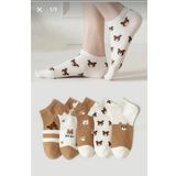 Sockshion 5'Li Sevimli Kadın Patik - Şirin Ve Rahat Patik Çorap