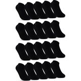 Sockshion Bay ve Bayan Pamuklu Bilek Boy Patik Çorap 20'li Paket - 40 - 45 - Siyah