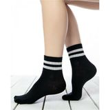 Sockshion Beyaz Şerit Desenli Renkli Tasarım Çorap 3 Çift
